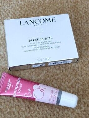Lancome Blush & Bath & Body Works Lip Gloss- New